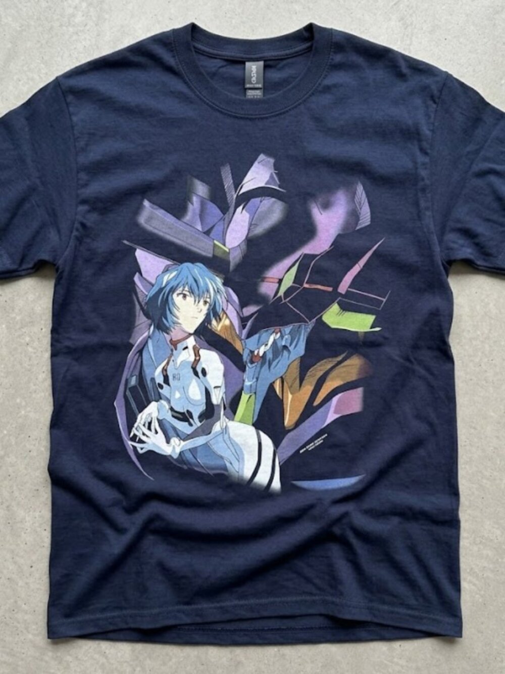 Neon Genesis Evangelion Rei Ayanami Eva 01 Anime T-Shirt Navy